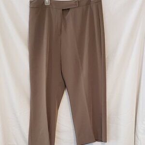 Ladies TAILOR Stretch Wide Leg Capris in Brown - 14